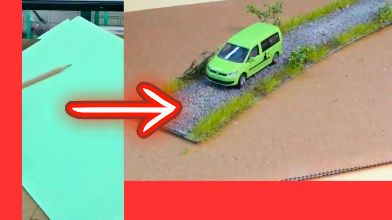 Modellbau: Gestalten einer Landstrasse aus 2mm Styrodor!