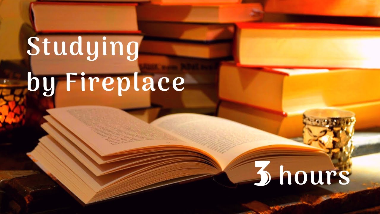 Studying by the Fireplace  Ambiance￤ASMR￤Fire cracking￤Writing sounds￤Page turning