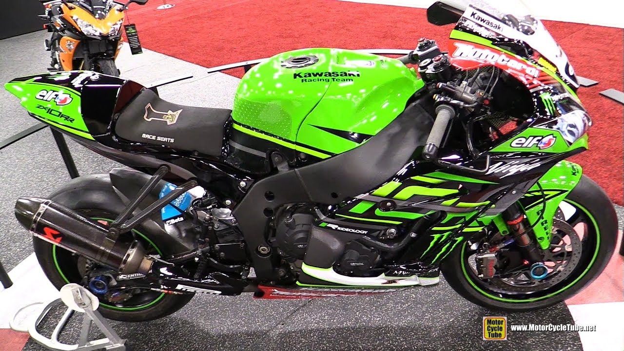 2018 Kawasaki Ninja ZX10RR Jonathan Rea SBK Race Bike - Walkaround - 2018 AIMExpo Las Vegas