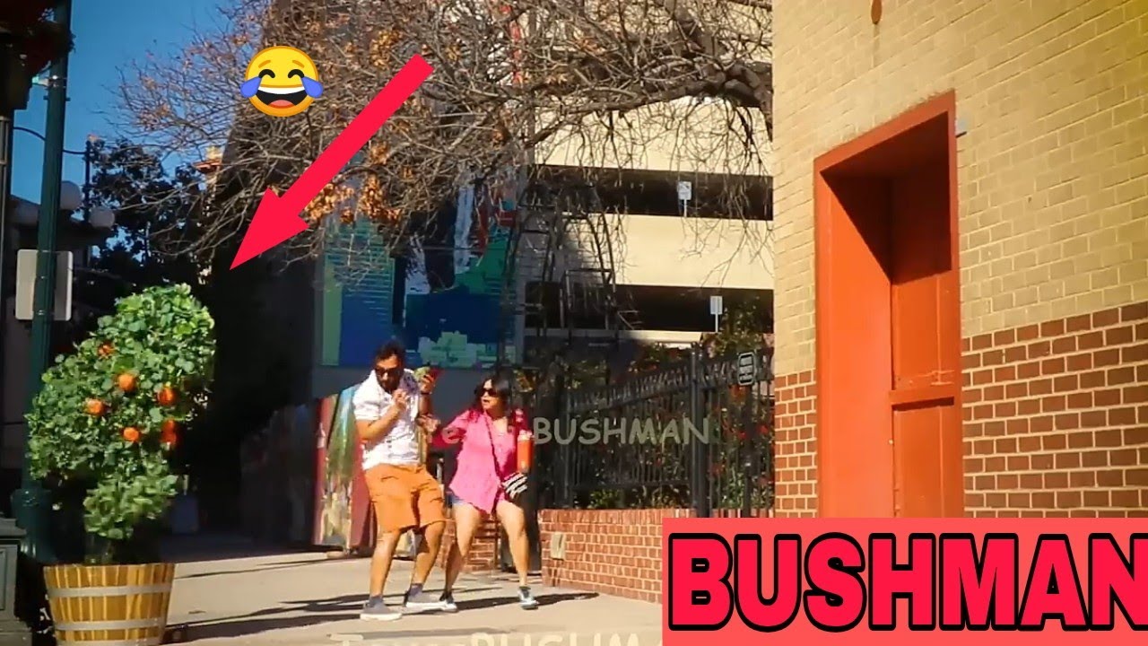 BUSHMAN PRANK: HE ALMOST FLEW FROM THE SCARE