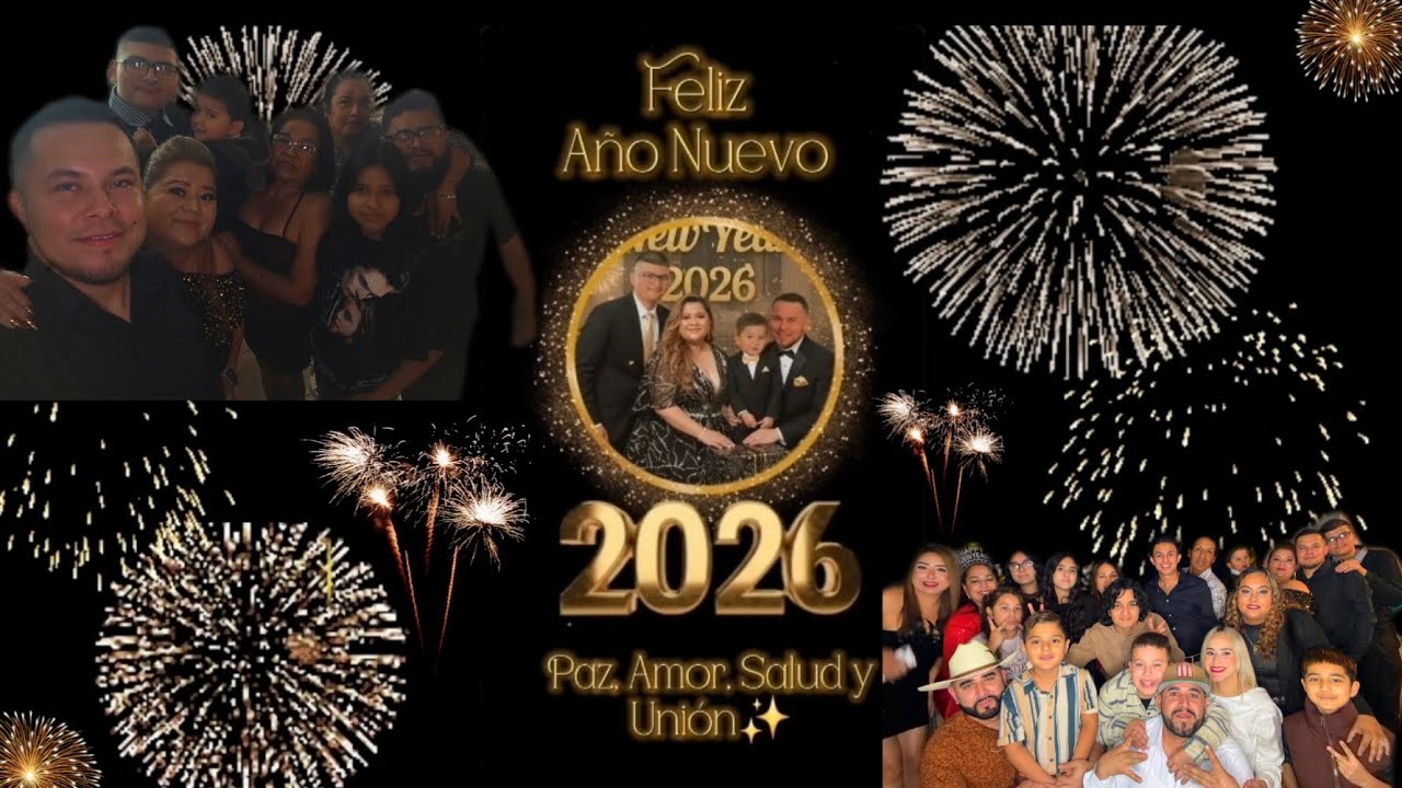 FELIZ AÑO NUEVO 2026 🙏👨‍👩‍👦‍👦🎇🎆🪅 🥂🍾🎊✨️