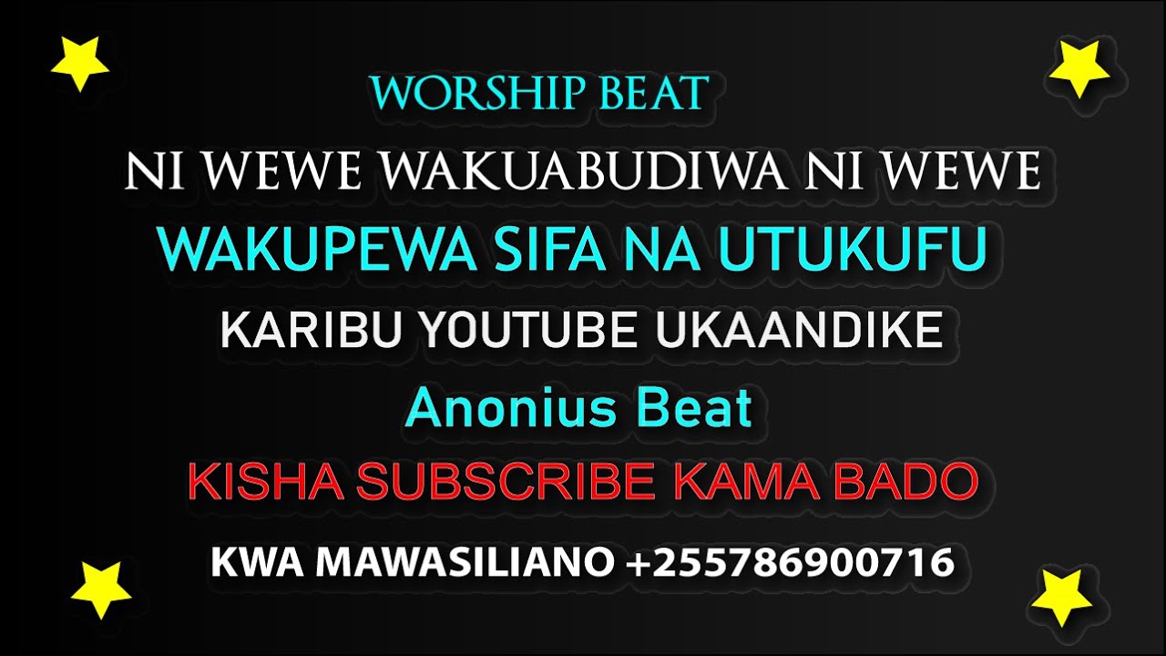 03 NIWEWE WAKUABUDIWA NI WEWE  worship Beat