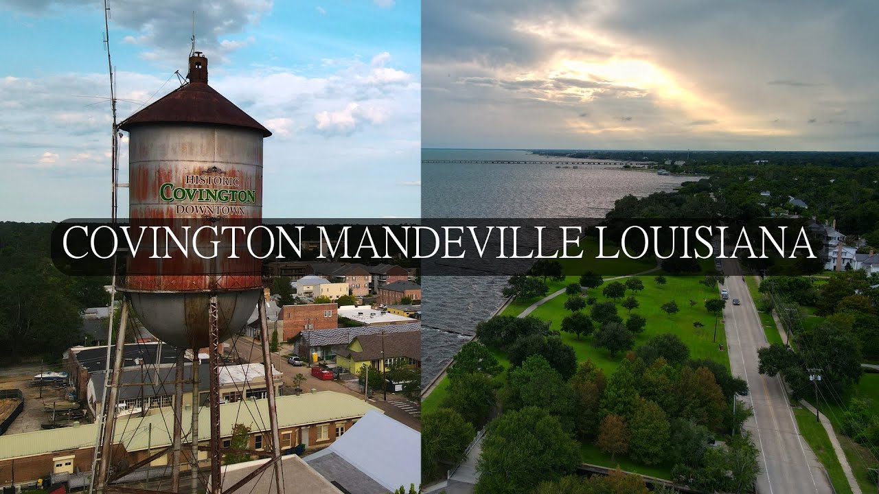 2022 Covington Mandeville Louisiana 4k Drone stock footage by Caleb Voelkel Licensed Part 107 Pilot