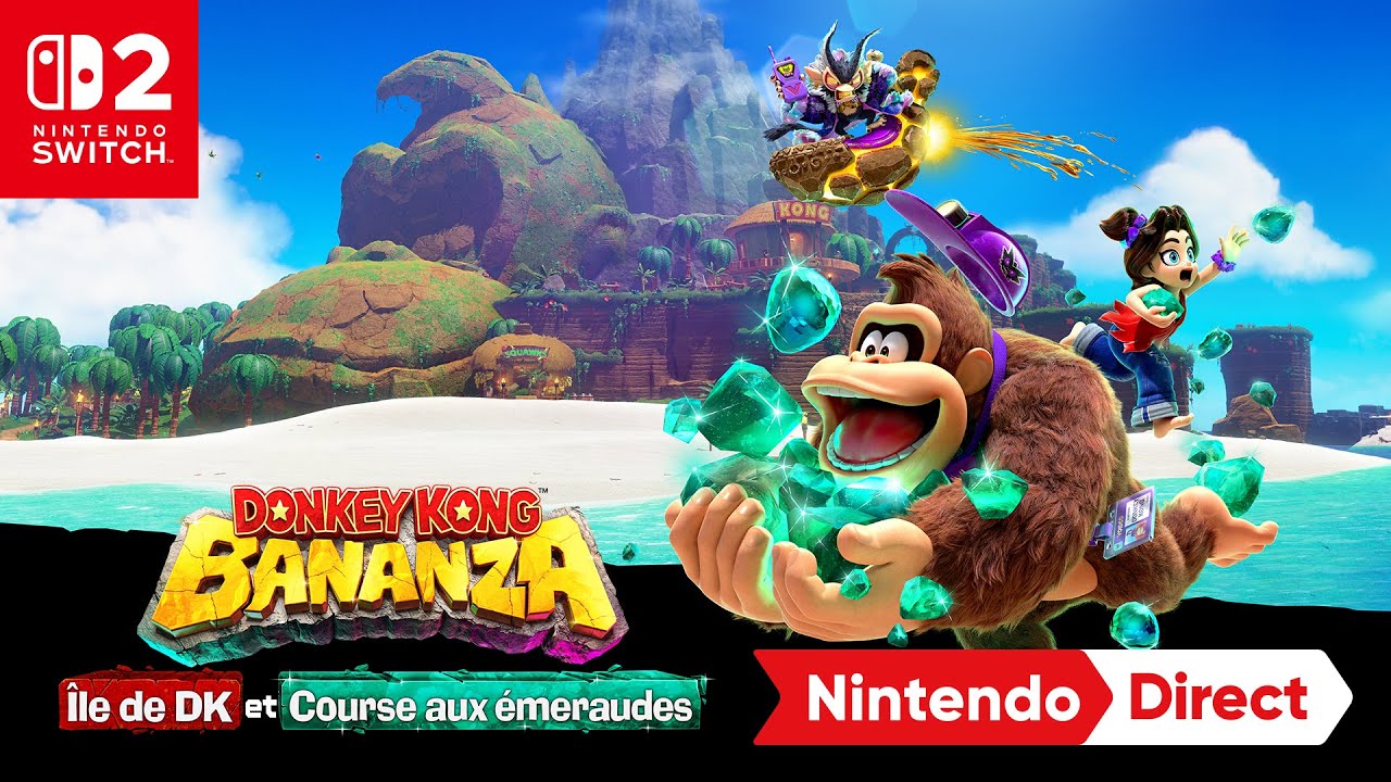 Donkey Kong Bananza : &Icirc;le de DK et Course aux &eacute;meraudes &ndash; Disponible ! (Nintendo Switch 2)