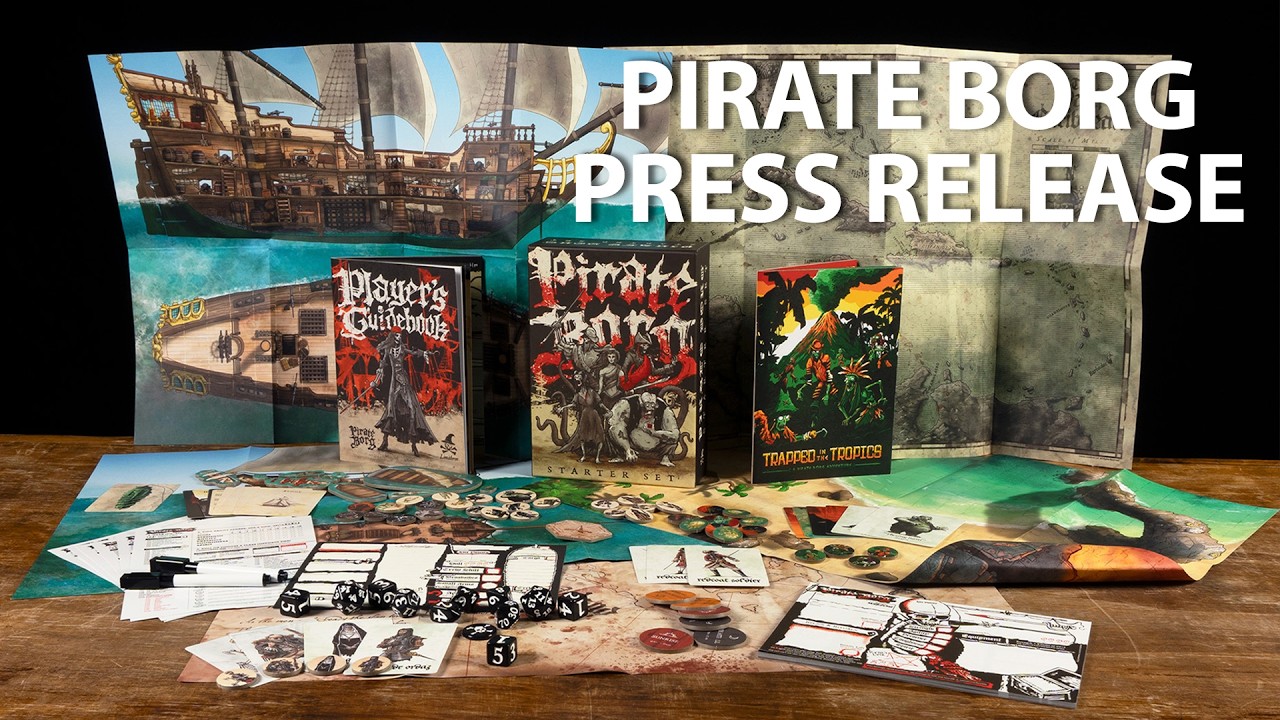 Pirate Borg Starter Set, GM Screen and Down Among the Dead press release