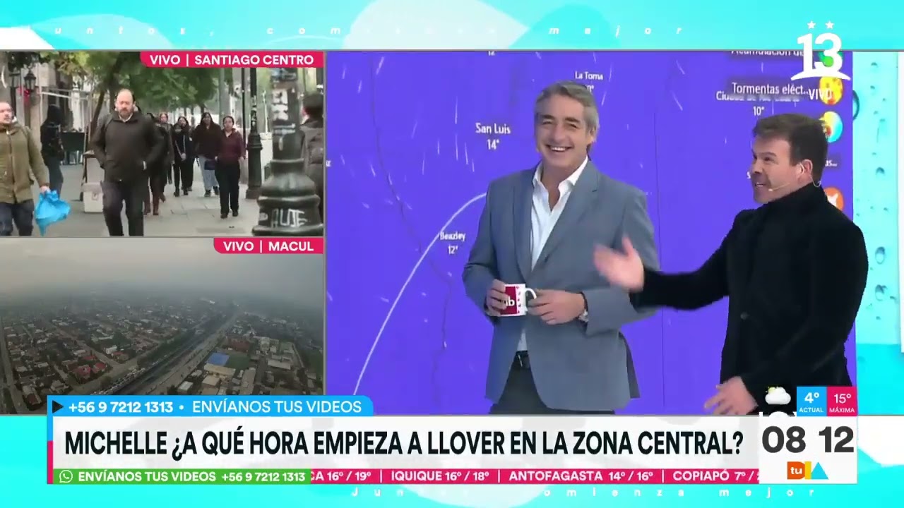 Michelle Adam ¿Va a llover 4 días seguido? | Tu Día | Canal 13