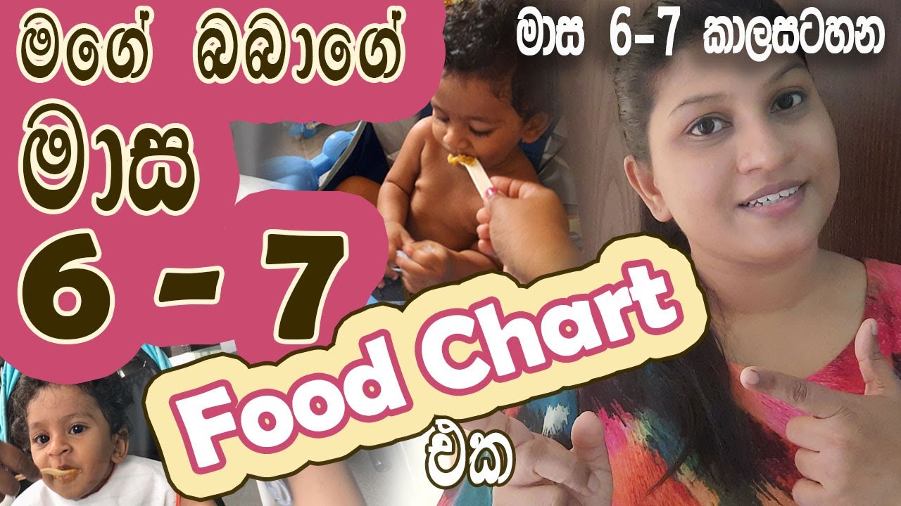 මගේ බබාගේ මාස 6-7 දී FOOD CHART එක | 6-7 Months Baby Food | ONCE A MOMMY (සිංහල)