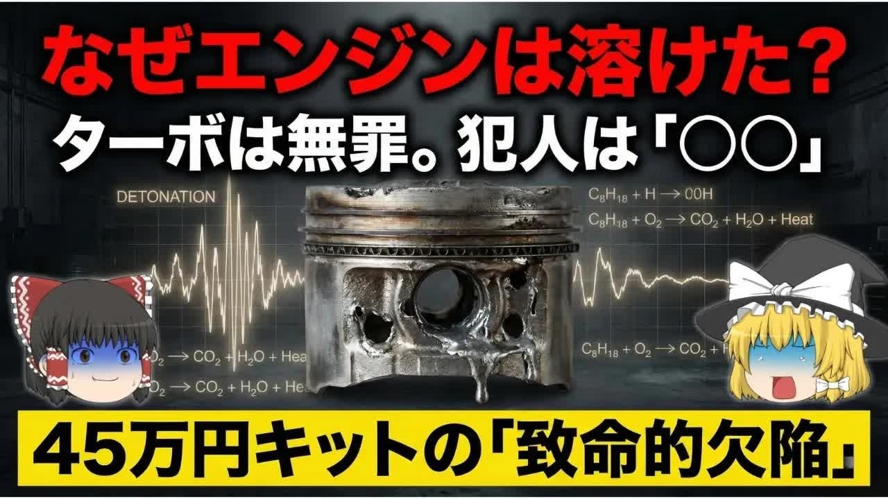 【ゆっくり解説】なぜターボ車はエンジンが溶ける？リーン燃調と燃圧安定の重要性を徹底解説