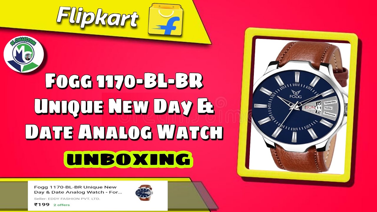 Fogg 1170-BL-BR Unique New Watch Unboxing | Fogg Watch review from Flipkart | Best Watch in Budget