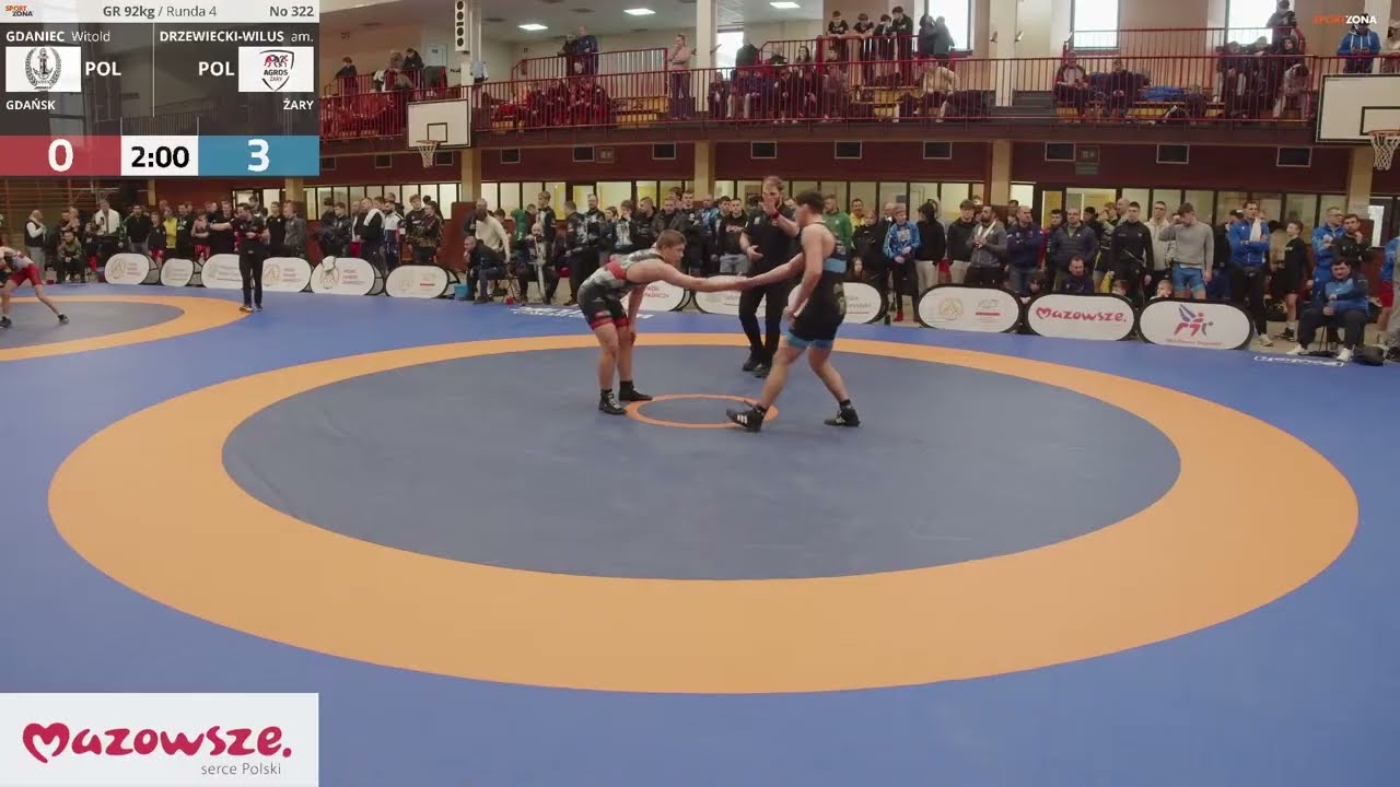 ZAPASY - (M2) I Puchar Polski U17 styl klasyczny - Warszawa 2026. Mata 2. Dzień 2.