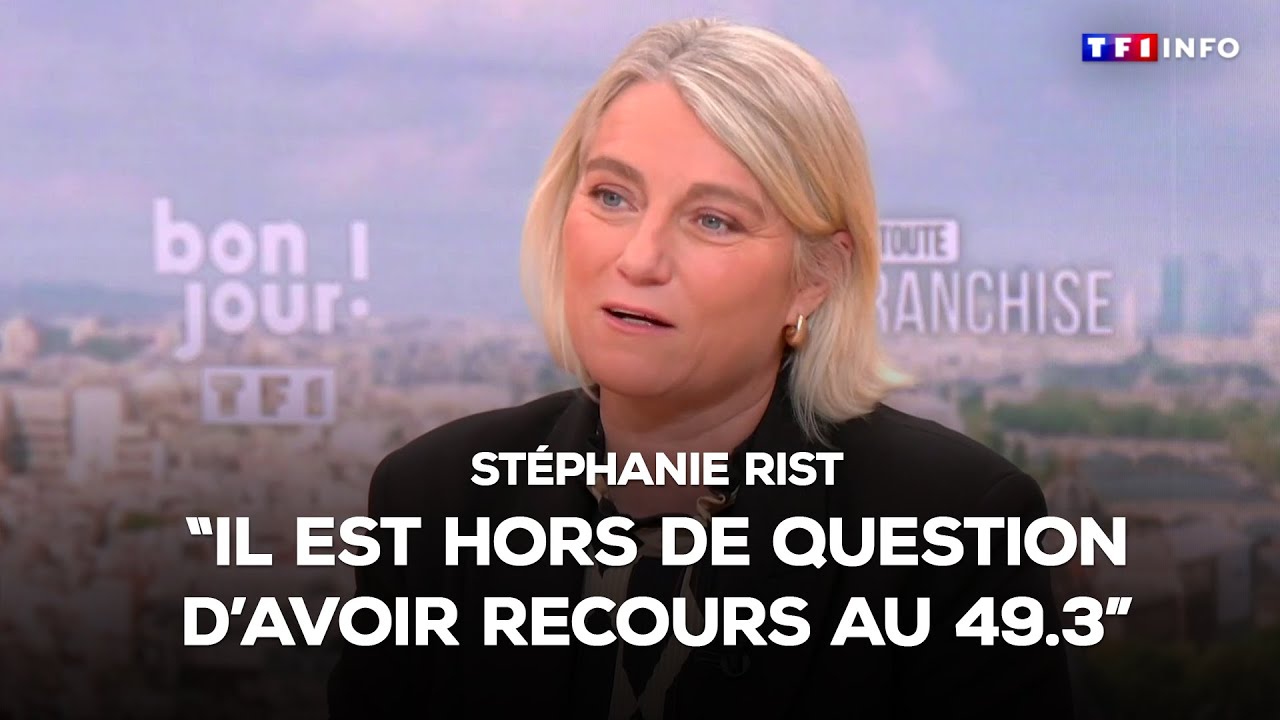 Stéphanie Rist : “Il est hors de question d’avoir recours au 49.3”｜TF1 INFO