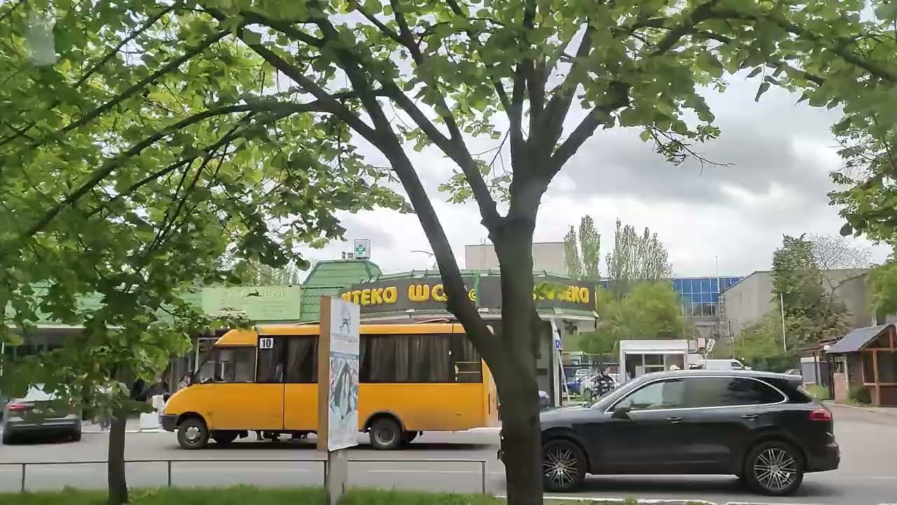 Видео из окна автобуса № 8 город Бердянск 8 мая 2025 года