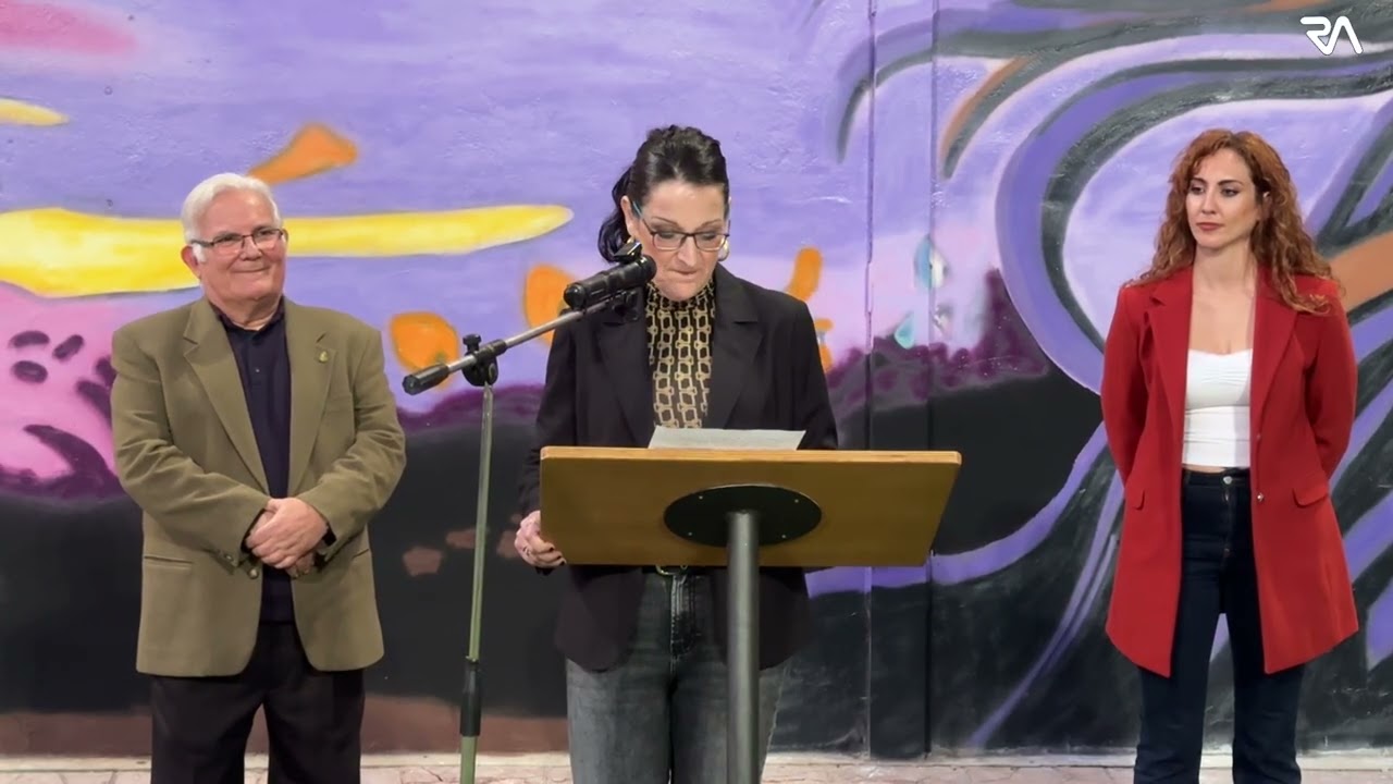 Inauguración del mural por la igualdad en el Polideportivo Municipal de Abarán 
