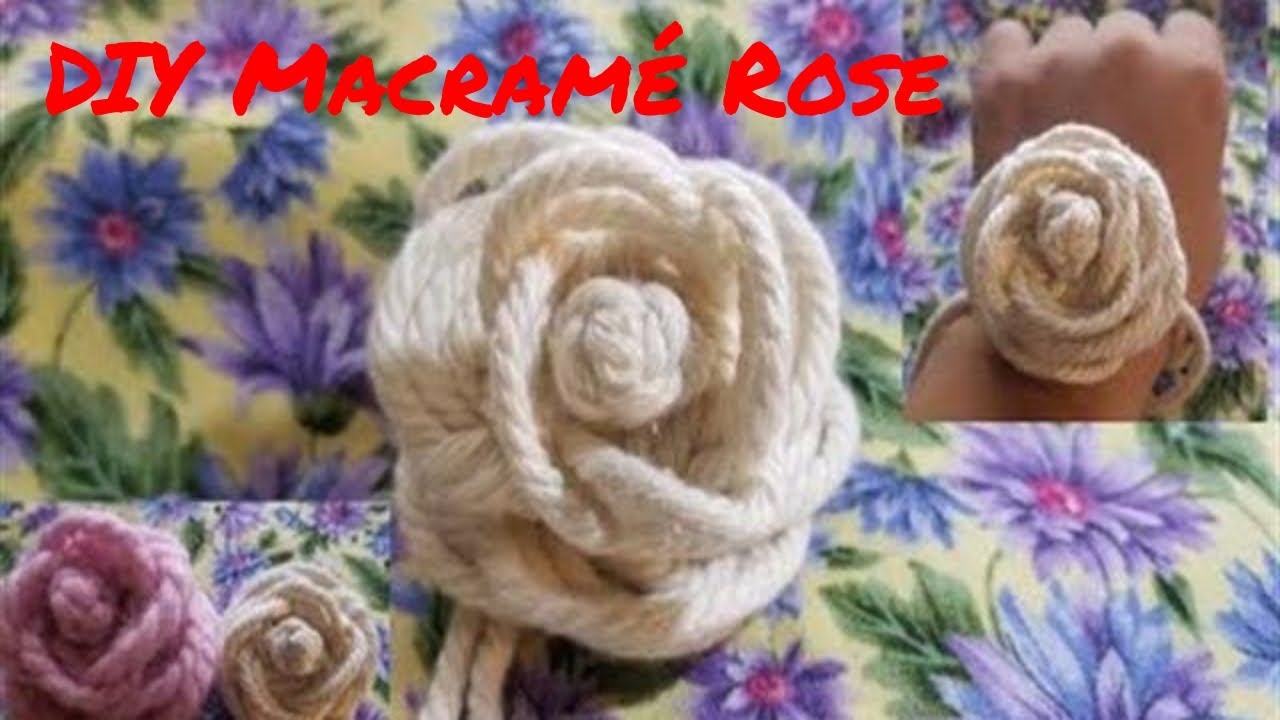 Macramé Rose | DIY  Handmade Gift Tutorial | 手编玫瑰教程 | Chinese Button | Double Coins Knots