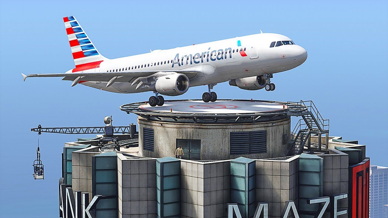 Landing A PLANE on A BUILDING in GTA 5