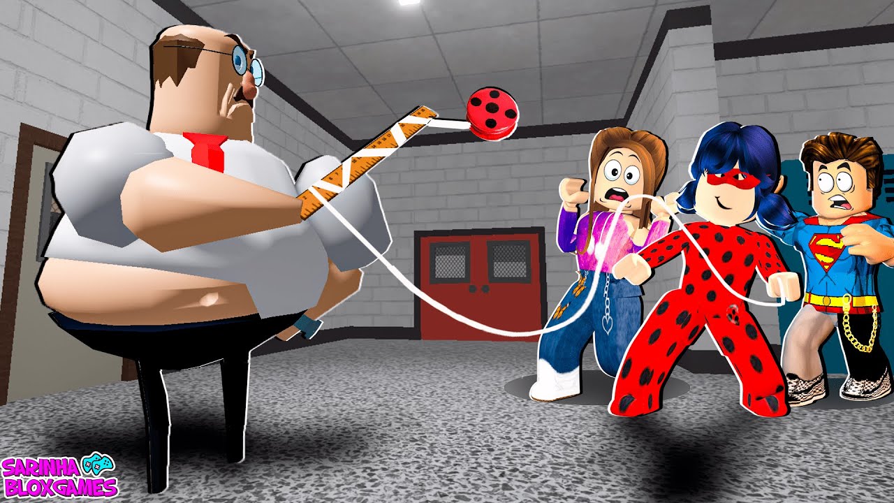 VIREI A LADYBUG E ESCAPEI DO PROFESSOR MALVADO - GREAT SCHOOL BREAKOUT! Roblox
