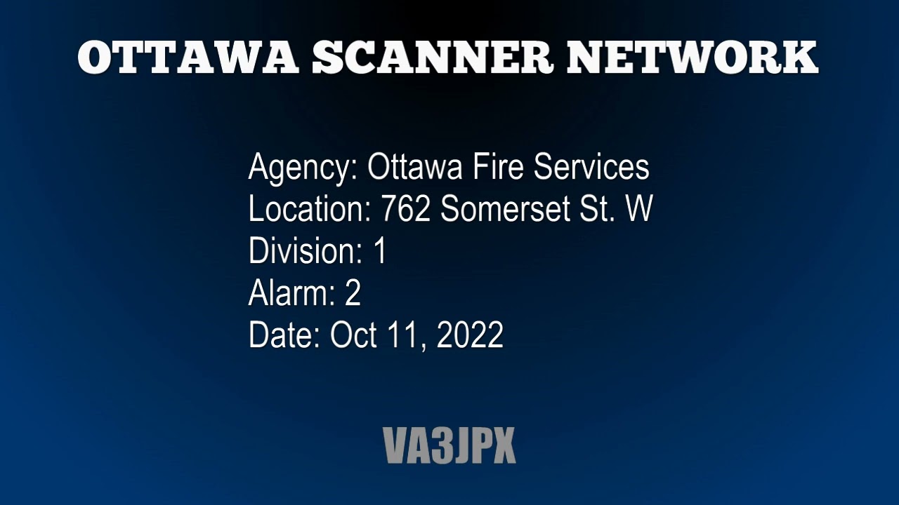 Ottawa Fire - 762 Somerset St. W Oct 11, 2022