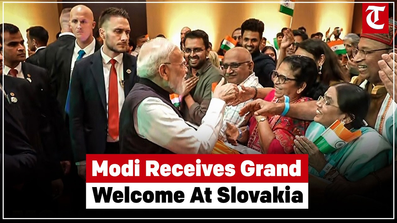 PM Modi arrives in Bratislava, Slovakia, receives grand welcome from Indian diaspora
