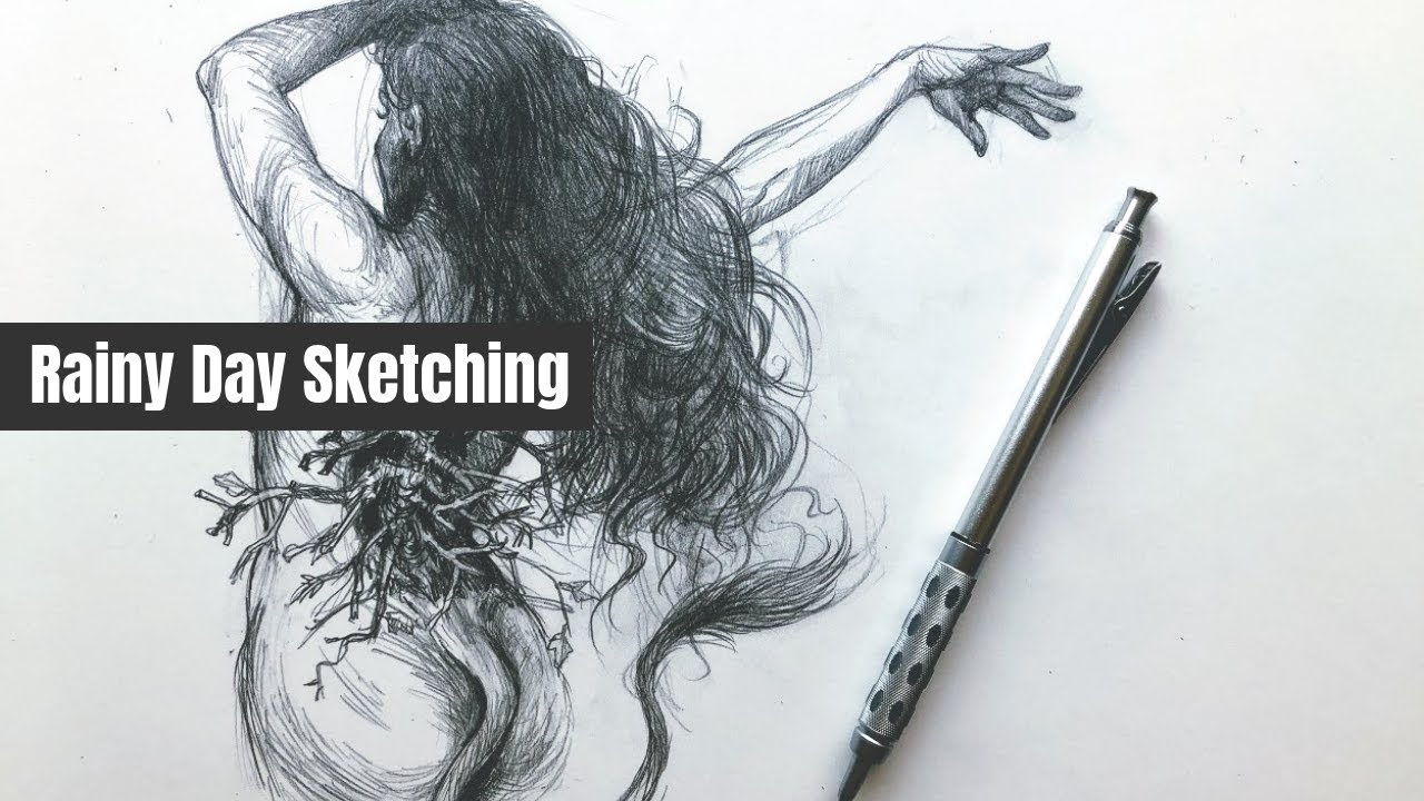 My First Sketchbook Collection | Rainy Day Sketching | Artist Vlog #21