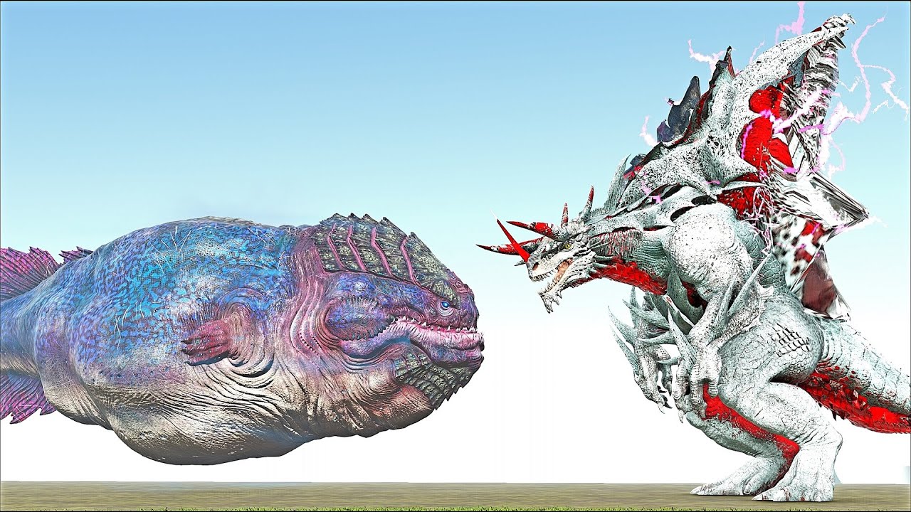 KAITAN THE WHITE DEATH VS OKEANOS, EMBODIMENT OF THE OCEAN (ARK SURVIVAL EVOLVED BATTLE KAIJUS)
