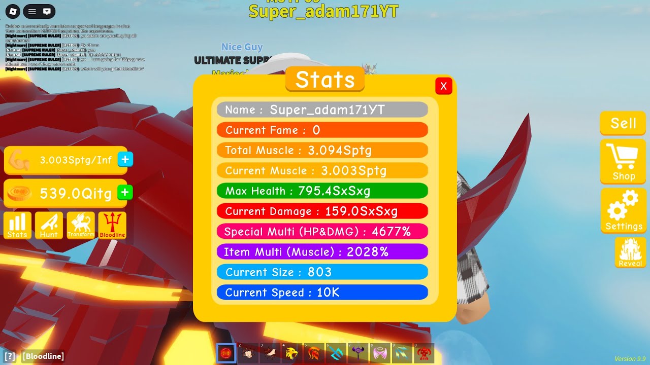 I Spend 20000 Robux Skins In [🎄X2 EVENT🎁] 💪🏻 Lifting Simulator I Got Muscle Multi 2028%