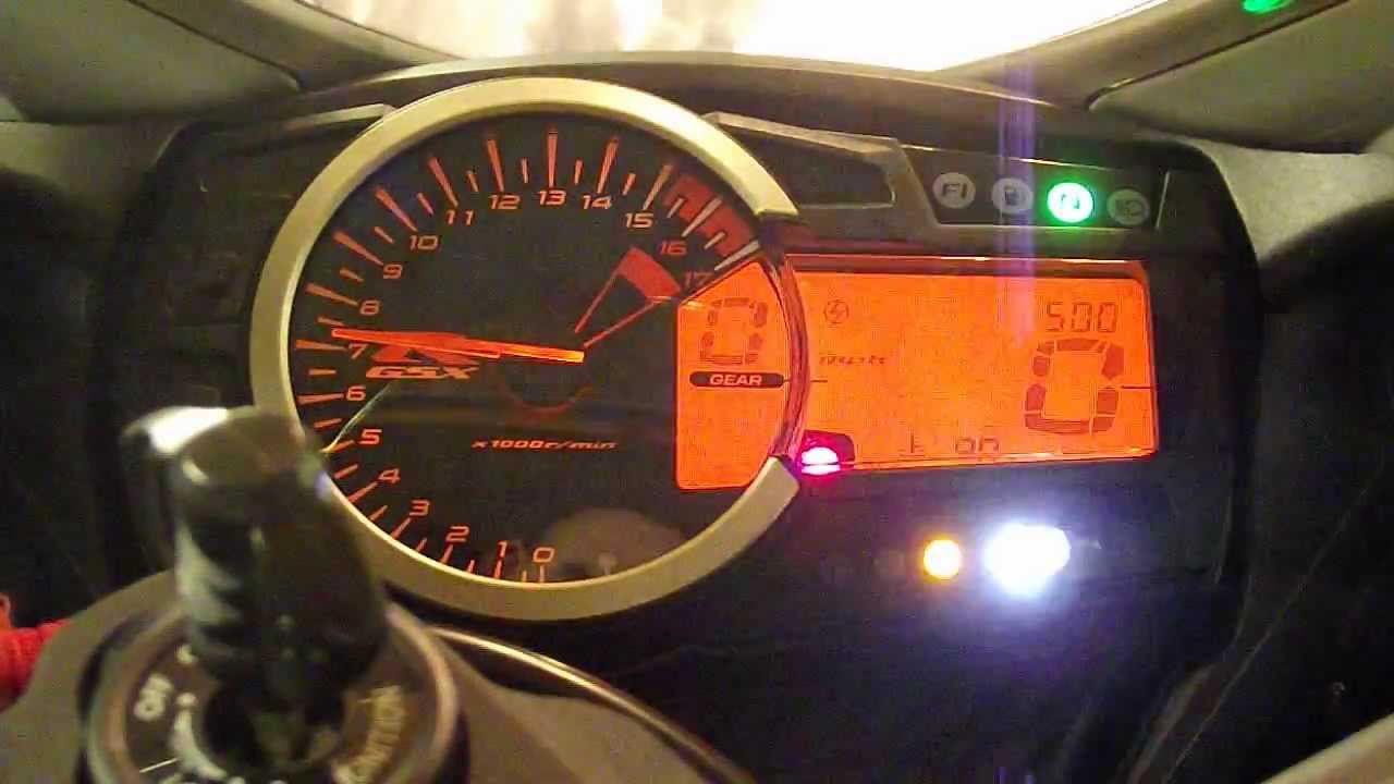 How to: Set RPM Indicator 2012 Suzuki GSXR 600 L2