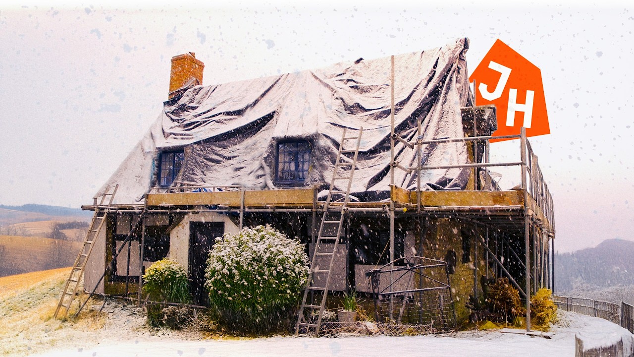 Snow, Paint Regret & Tiling Chaos | Renovating Our 500-Year-Old Cottage | Ep 14