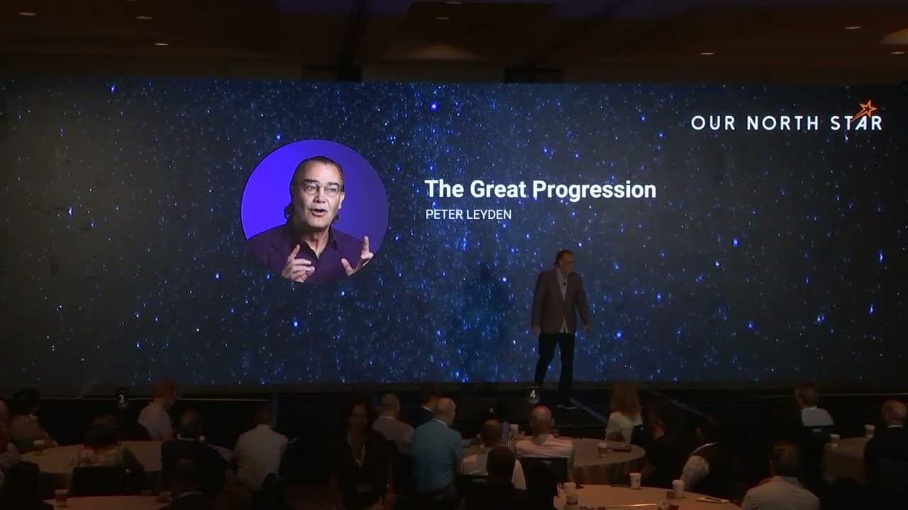 The Great Progression Full Talk with Much AI by Peter Leyden to Private Gathering of Global Company