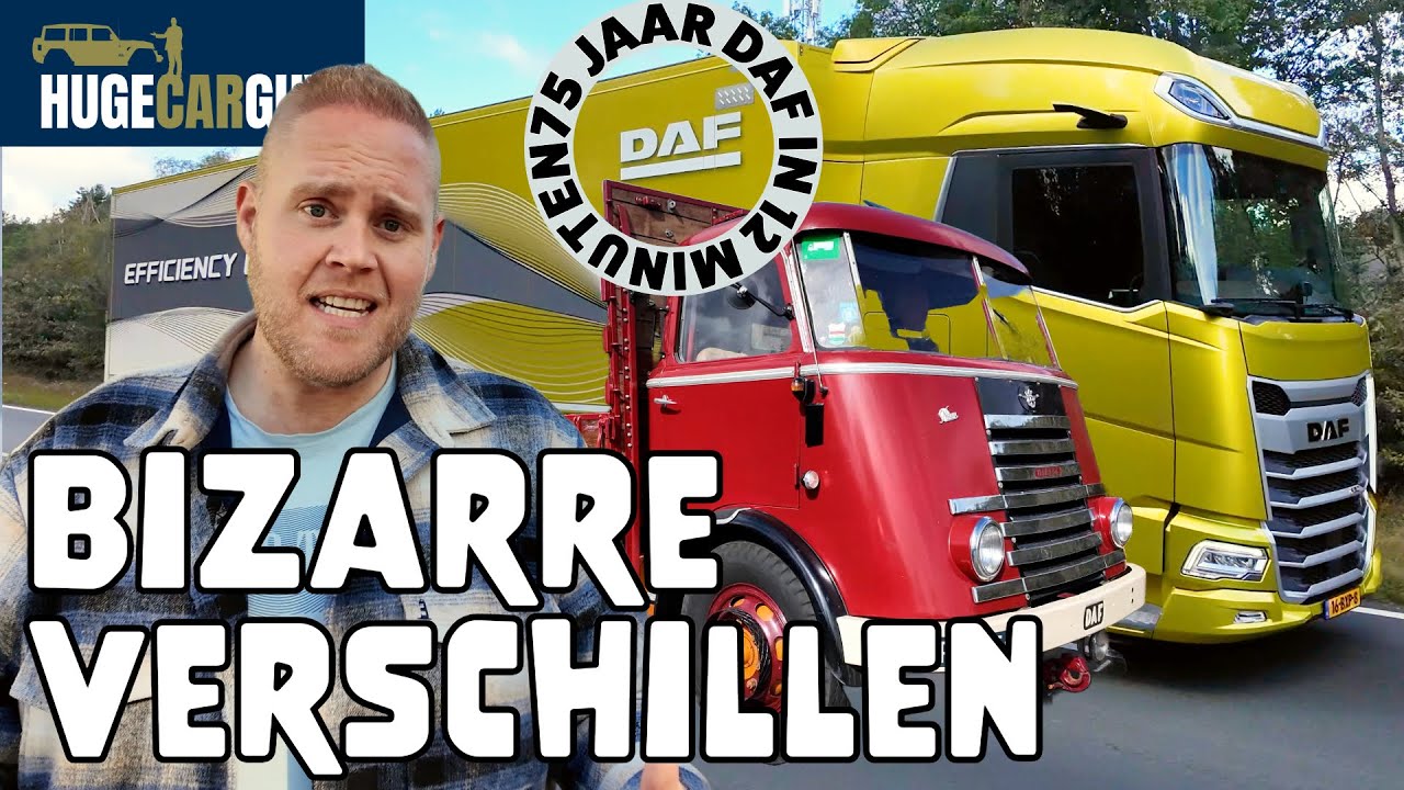 75 jaar DAF in 12 minuten: Van Zevenstreper (1955) naar XG+ (2024) | HUGE Car Guy Trucktest