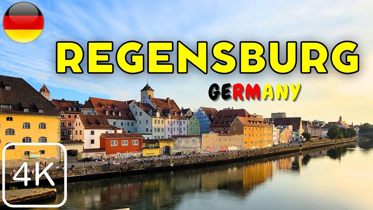Регенсбург, Германия 🇩🇪 Пешеходная экскурсия в 4K | АСМР