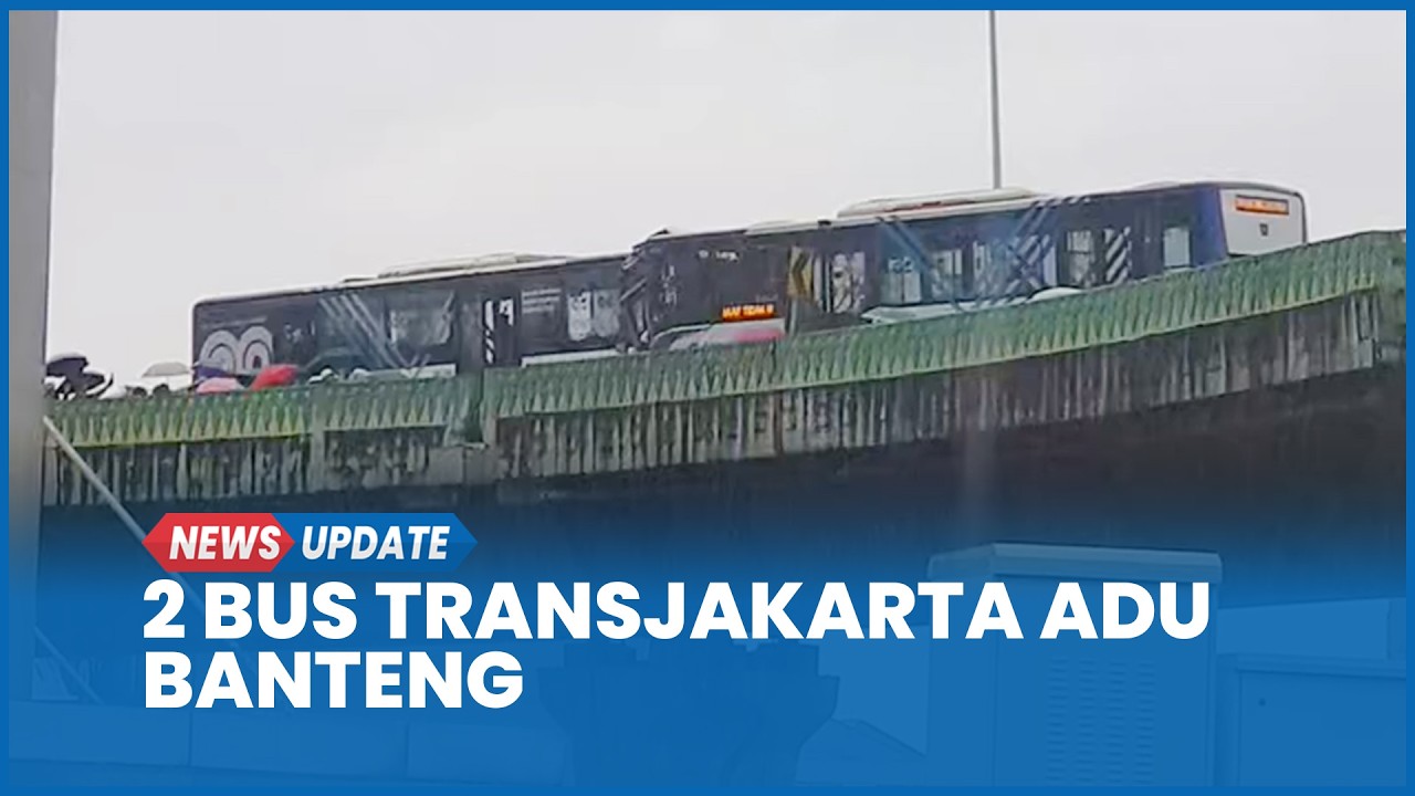 Kecelakaan 2 Bus Transjakarta Adu Banteng di Jalur Langit Gegara Sopir Tidur