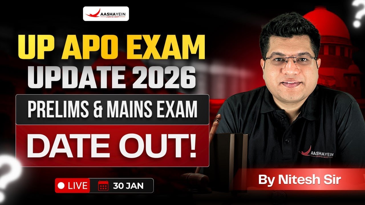 UP APO 2026 Exam DATE OUT 🔥 | UP APO Prelims & Mains Exam Date Announced | Nitesh Sir