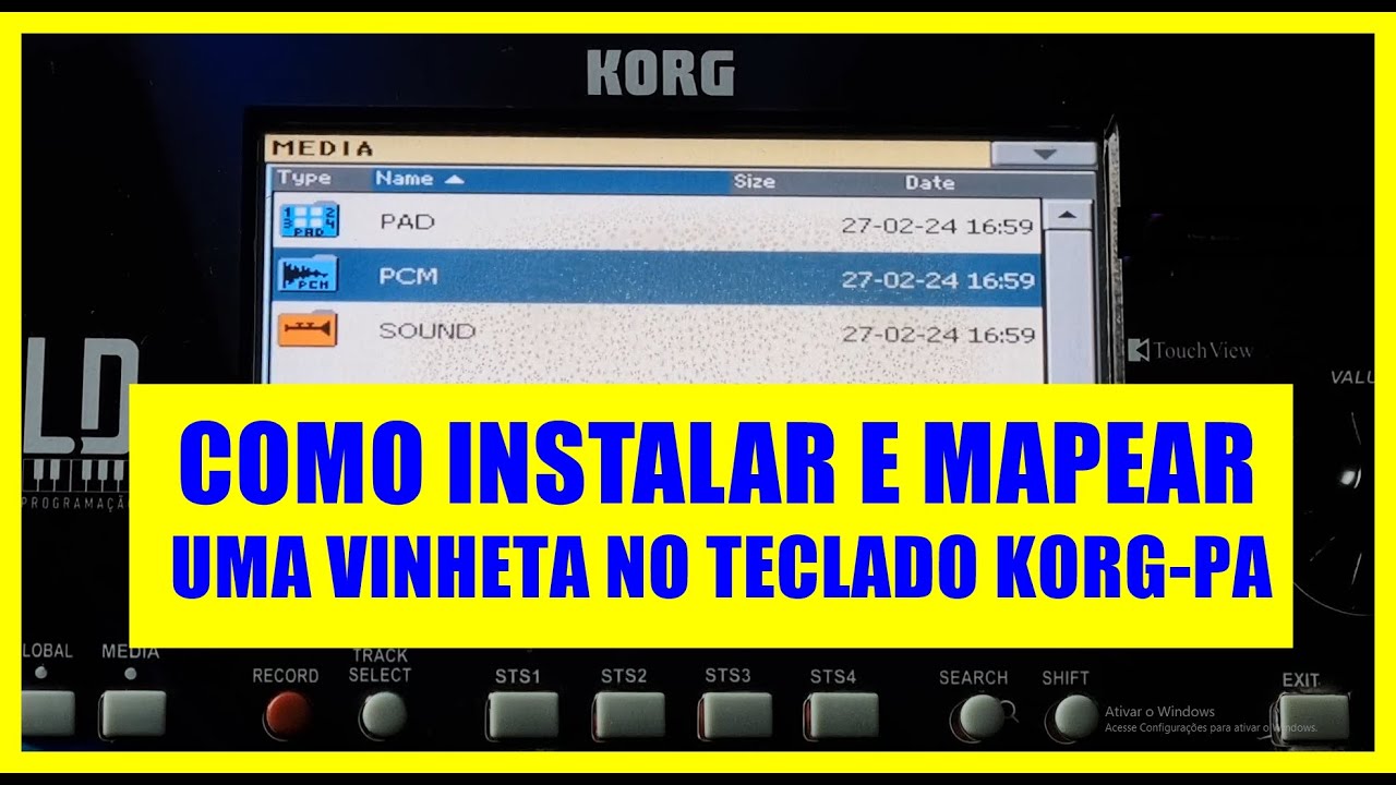 INSTALANDO E MAPEANDO UMA VINHETA NO TECLADO KORG-PA