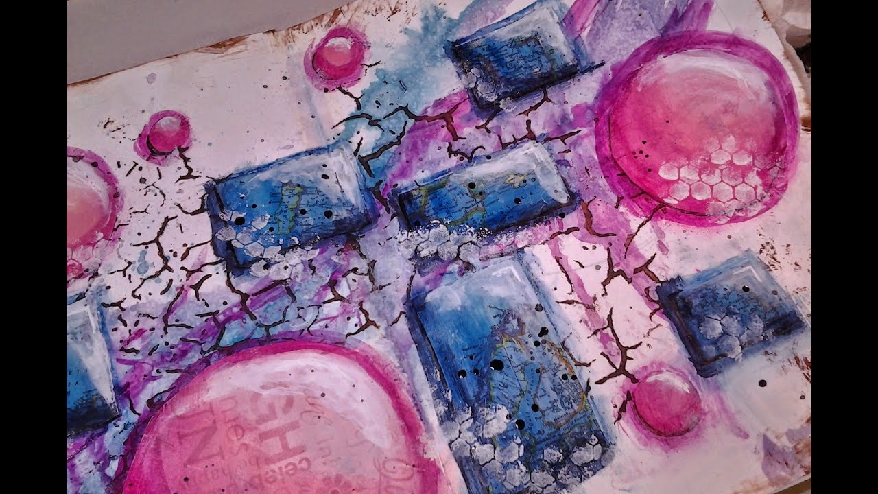 Breaking Free - a mixed media art journal page
