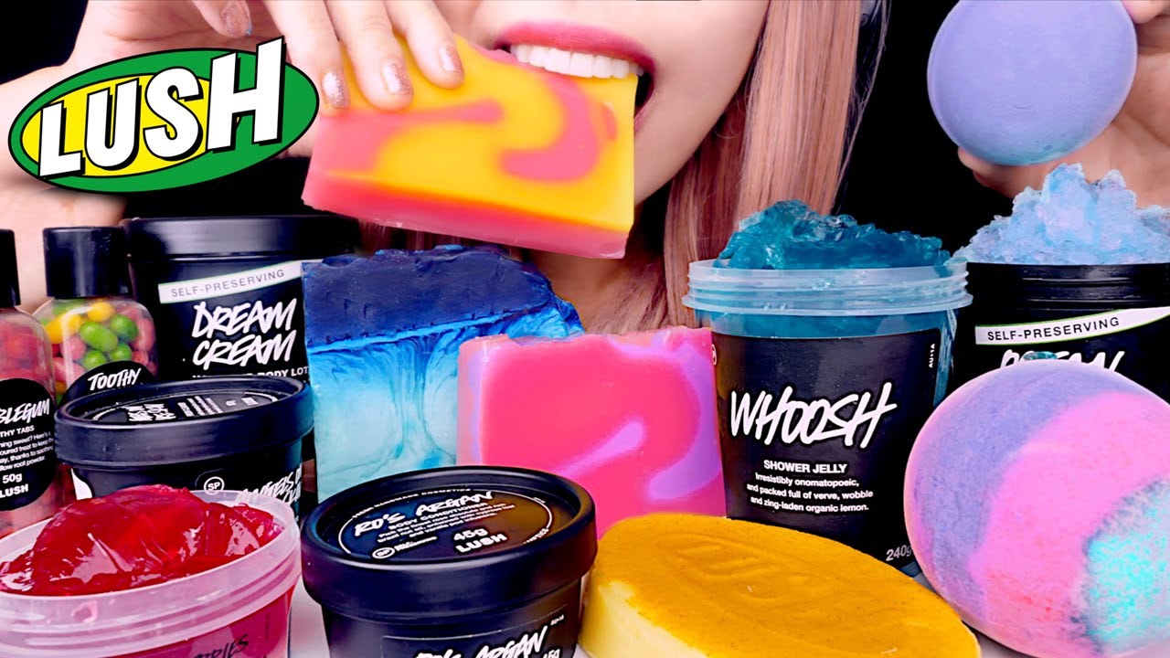 EATING LUSH SOAP, BATH BOMB, TOOTHPASTE | ASMR | EDIBLE PRANK | SOAP, BATH BOMB
