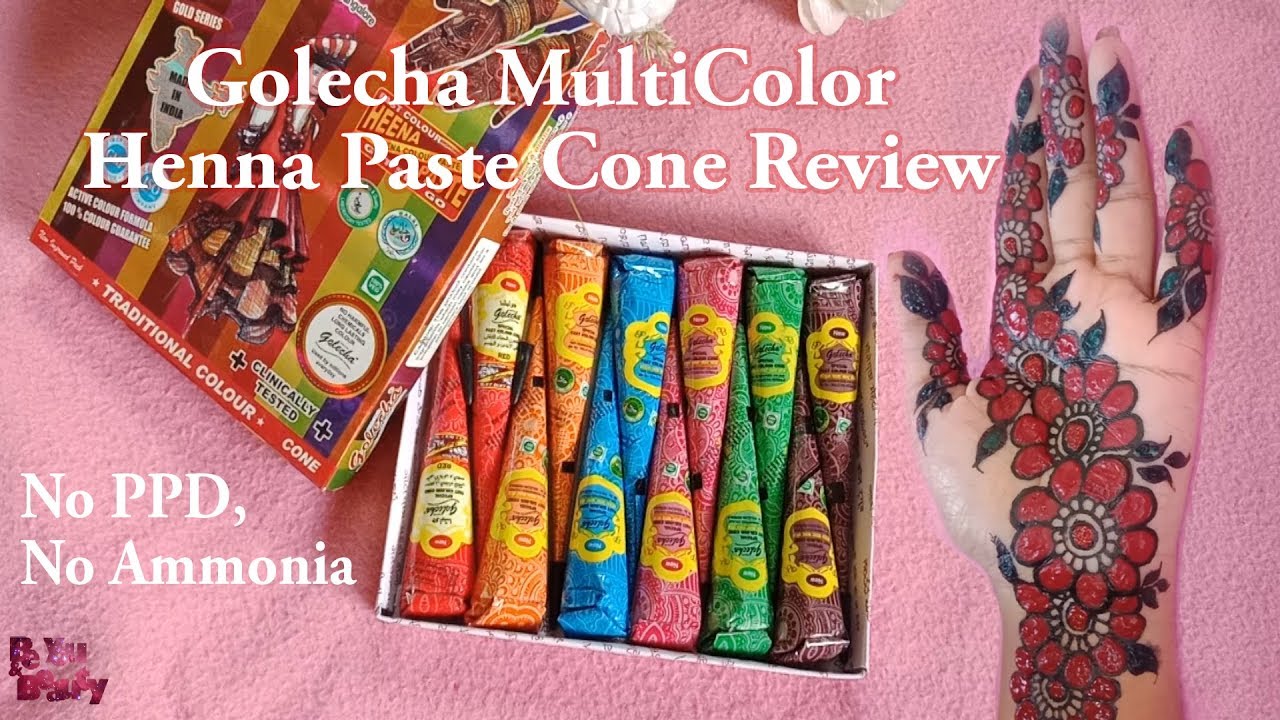 Magic Golecha MultiColor Henna Paste Cone Review | instance color cone | Be you and Beauty