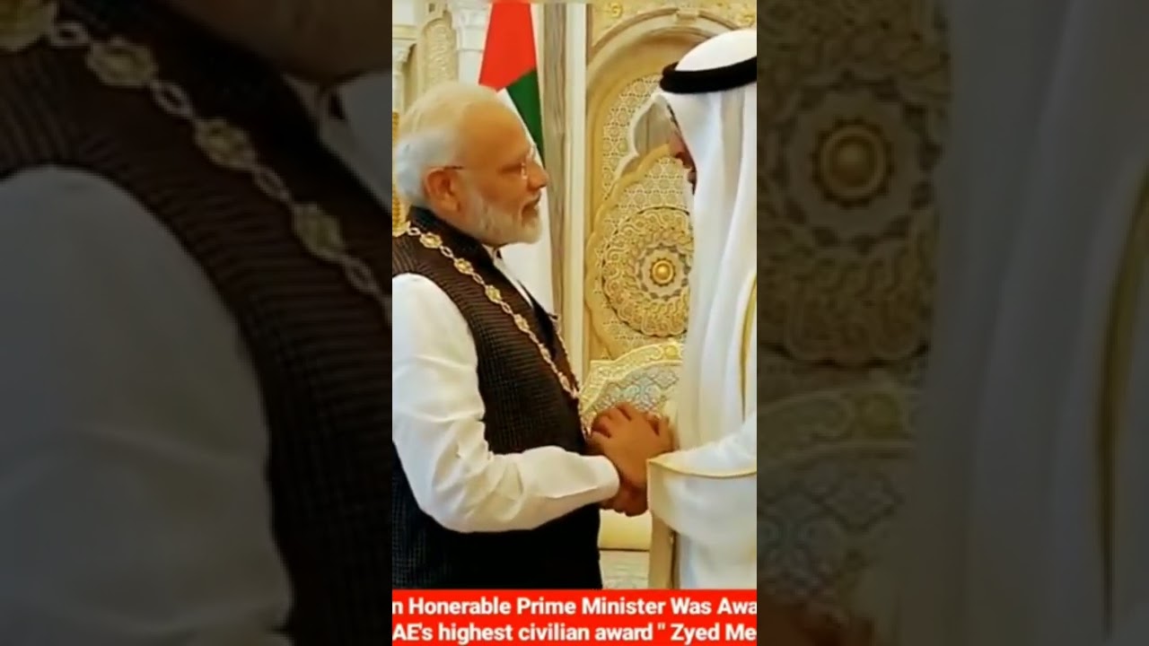 when Prime Minister Narendra Modi was awarded with zyed medal #shorts #modiji #pmmodi #trending