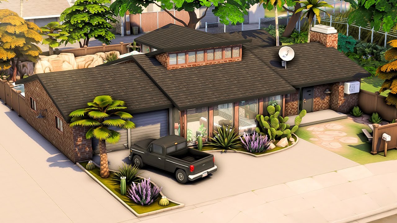 RETRO FAMILY HOME 📺 The Sims 4 Speed Build