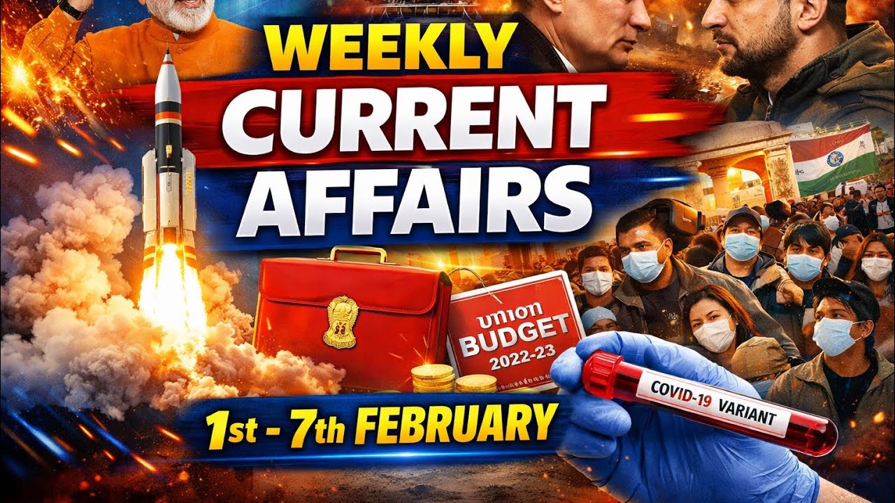 📚 SSC Aspirants, ready ho jao!🗞️ 1–7 February ke Weekly Current Affairs —✨ exam-oriented