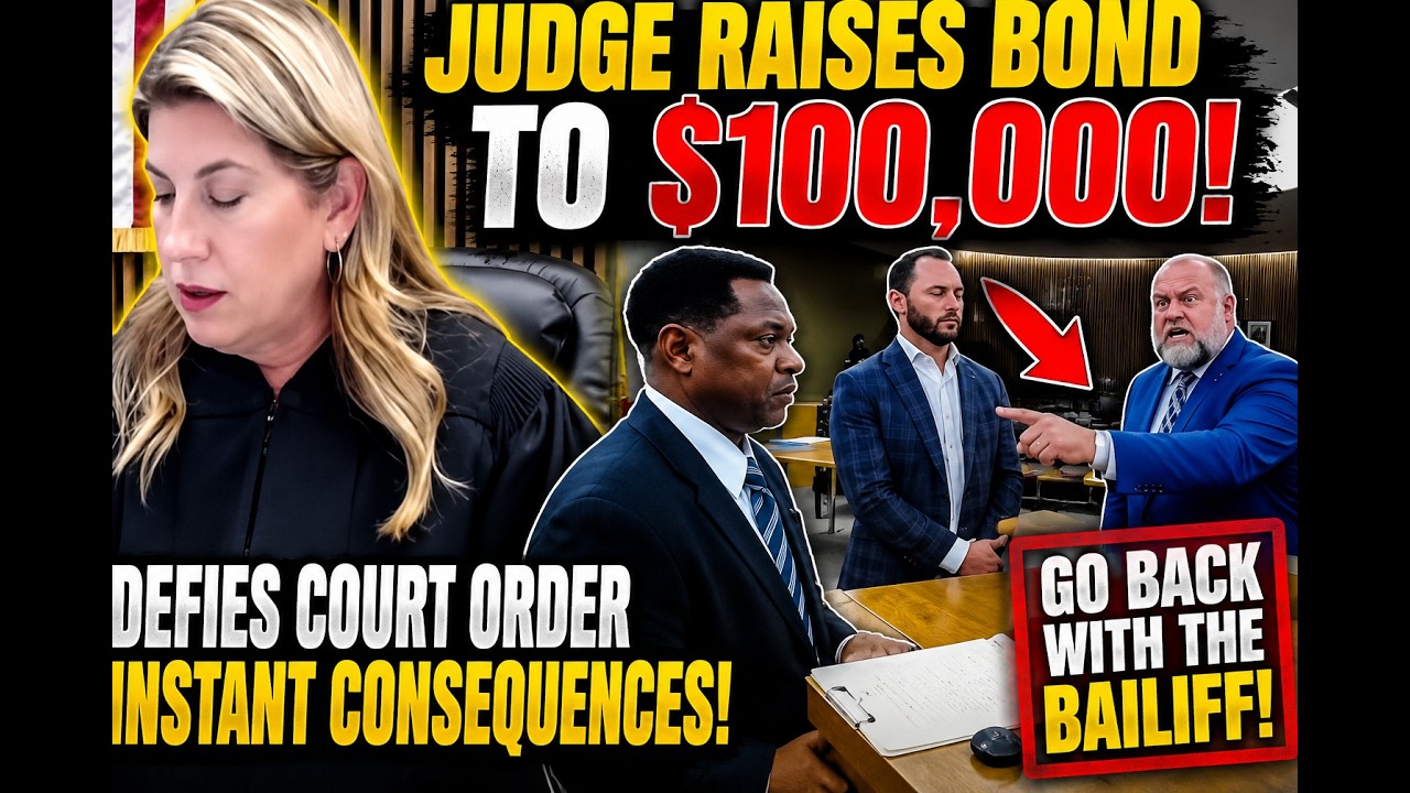 Judge Raises Bond to $100,000 After Defendant Defies Court Order | Courtroom Drama**