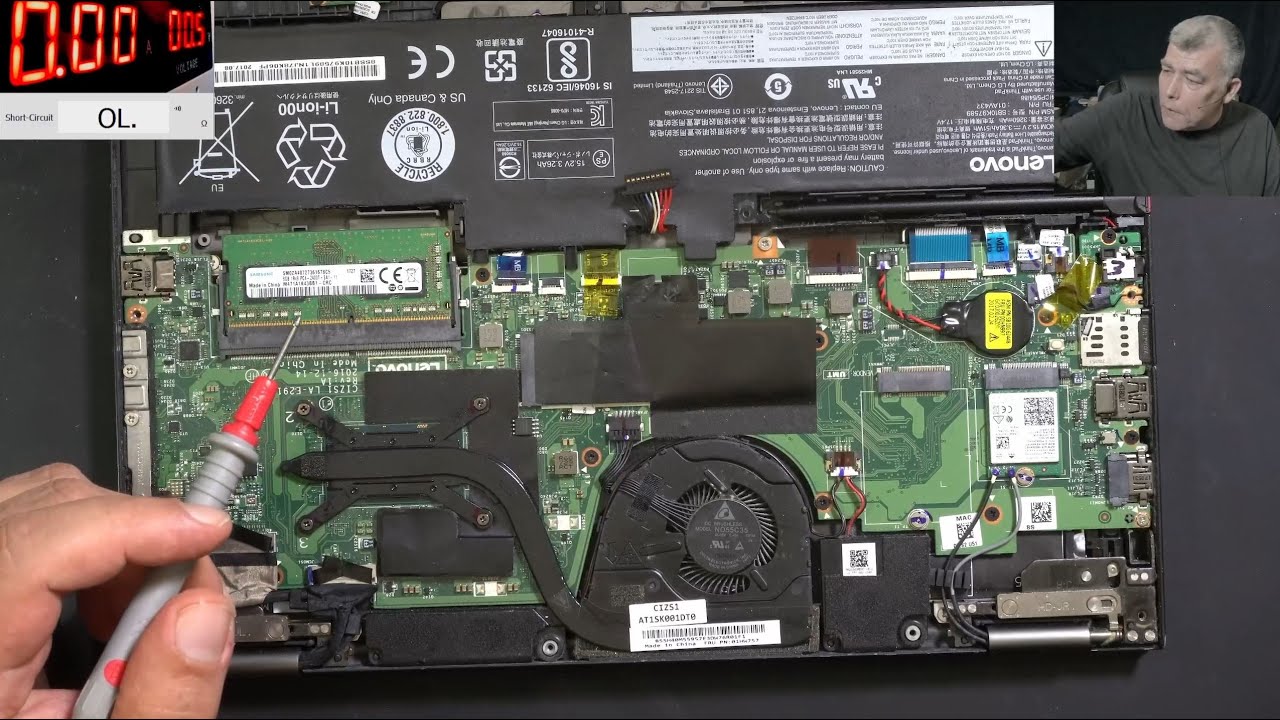 Lenovo Yoga 370 not charging motherboard repair ... kind of, easy pizza