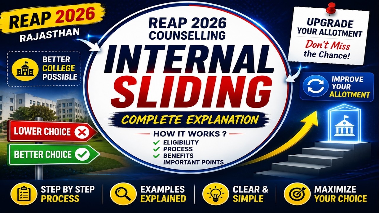 REAP 2026 Internal Sliding Explained 🔥 | How Internal Sliding Works in REAP Counselling? |Don't miss