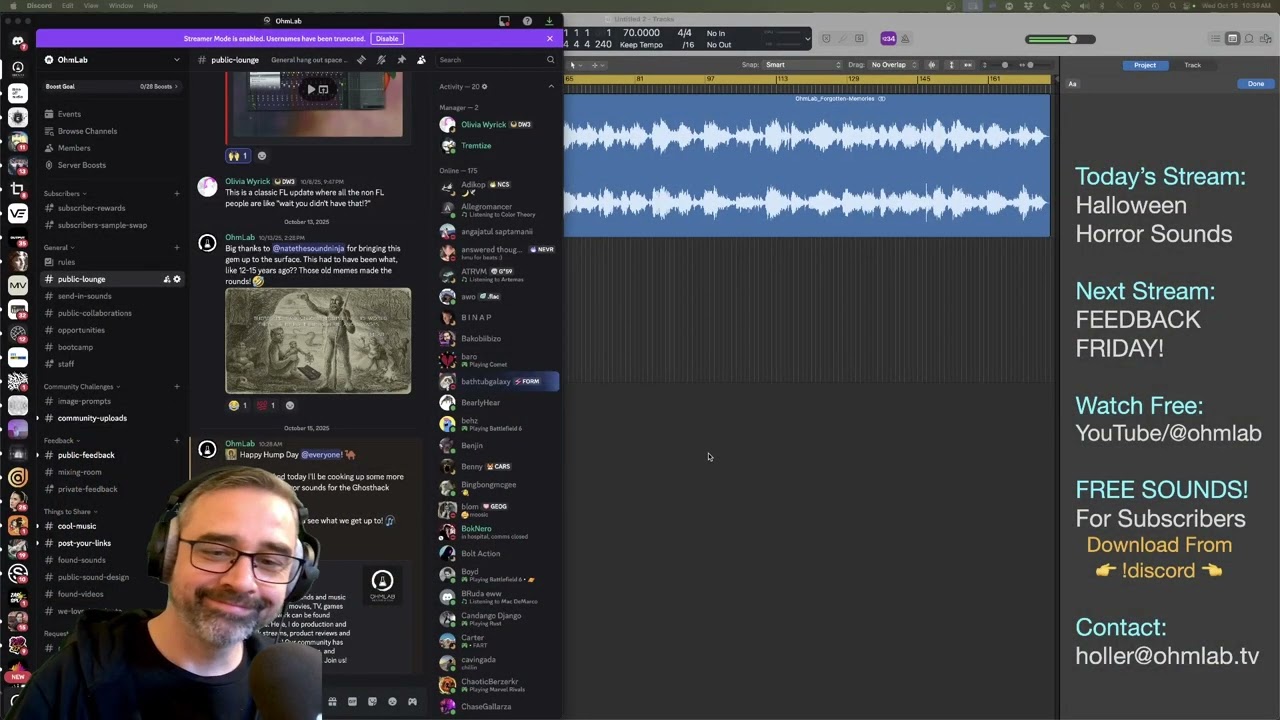 👻 Cooking up some Halloween sounds for the Ghosthack community today. 🤘 Come get spooky with us! 🎃