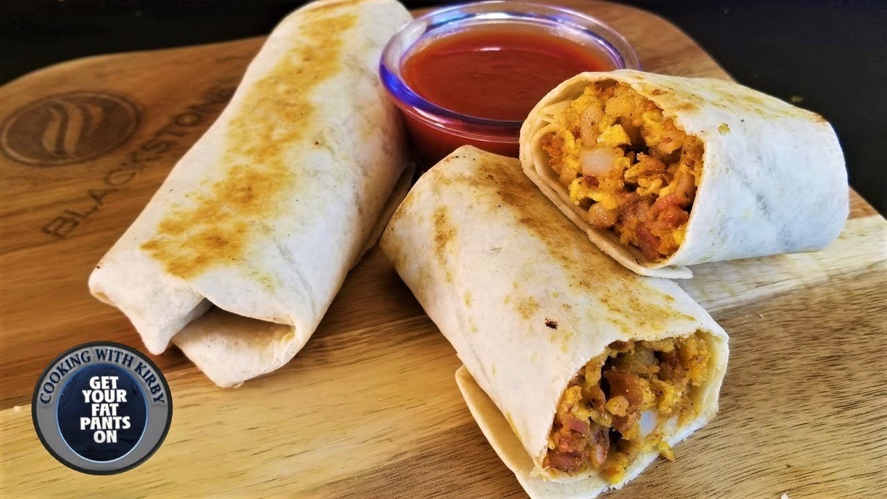 Potato Egg and Chorizo Burrito - Papas con Huevos y Chorizo - Blackstone Griddle