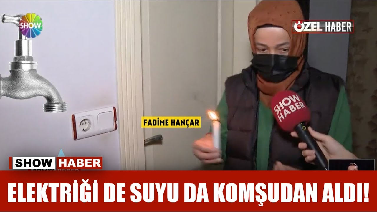 Elektriği de suyu da komşudan aldı!