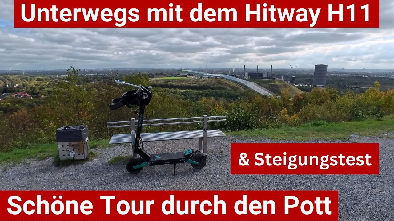 E-Scooter Hitway H11 Wunderschöne Tour durch den Pott inkl. Steigungstest