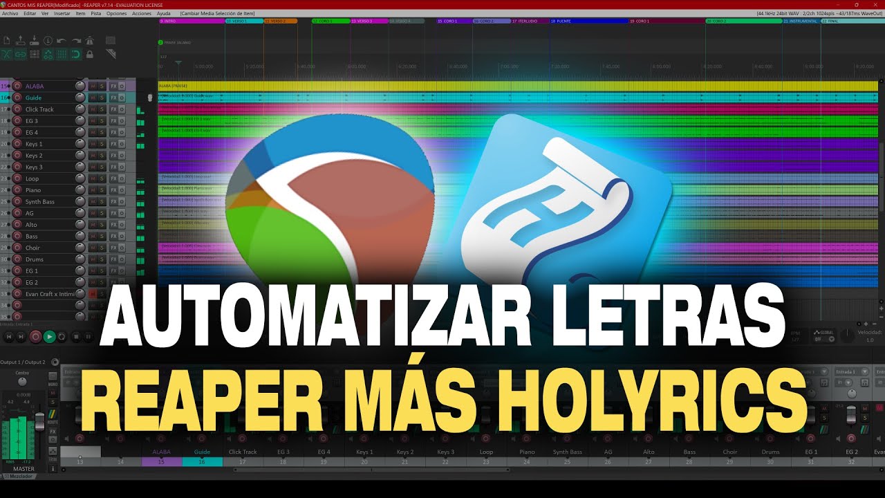 Cómo sincronizar letras de canciones con pista de audio - Controlar Holyrics con Reaper