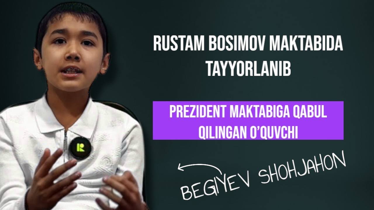 Prezident maktabiga kirgan oʻquvchi va onasi bilan suhbat.