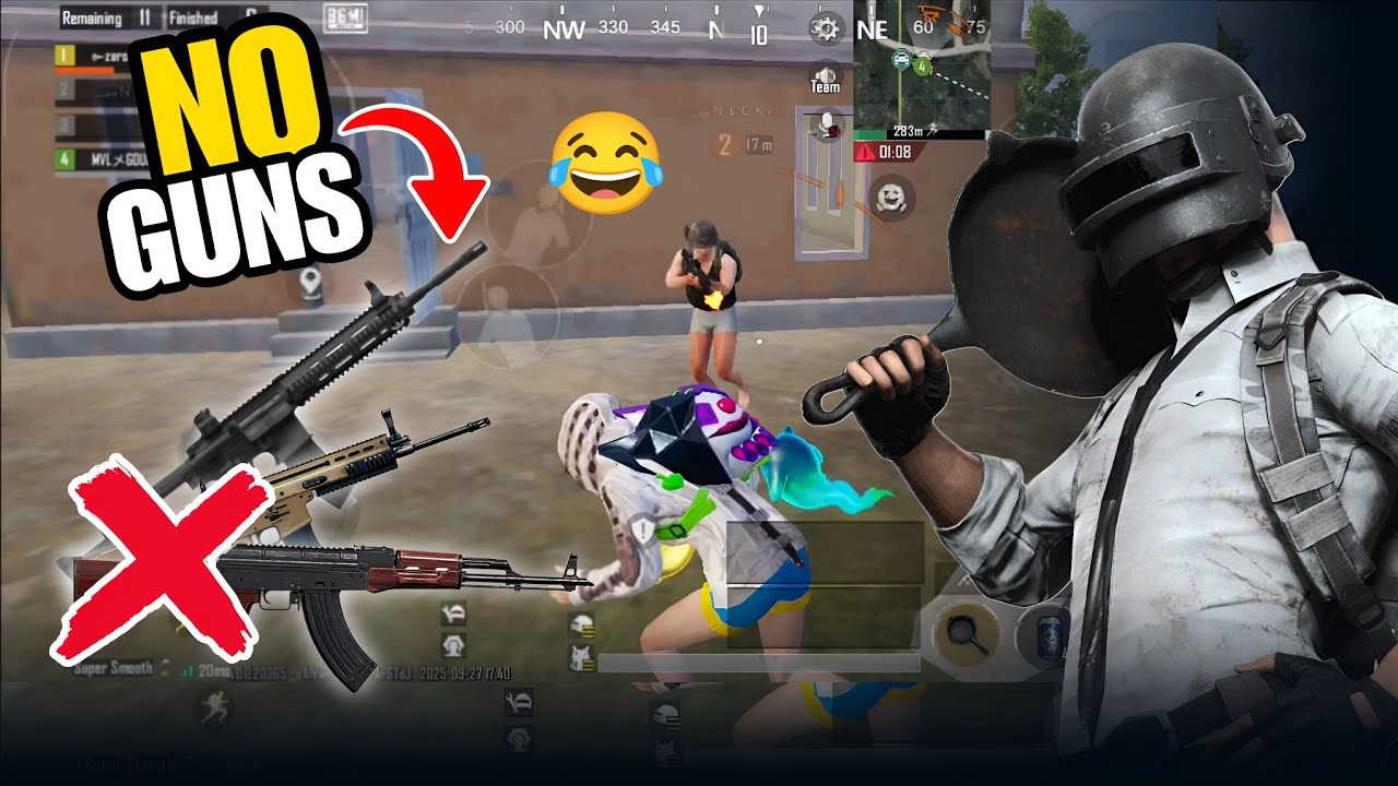 BGMI No Guns Challenge 💪 | Melee & Throwables Only!