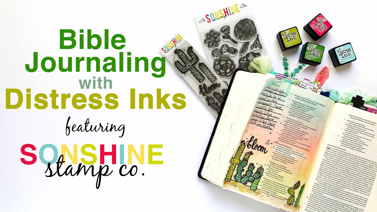Bible Journaling With Distress Inks featuring Sonshine Stamp Co